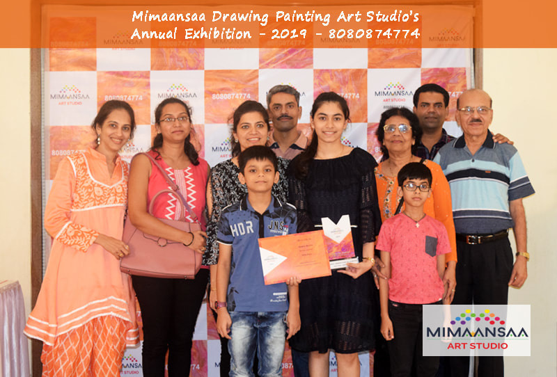 Best Painting award given to Classes Student by Art Teacher For Sketching Drawing